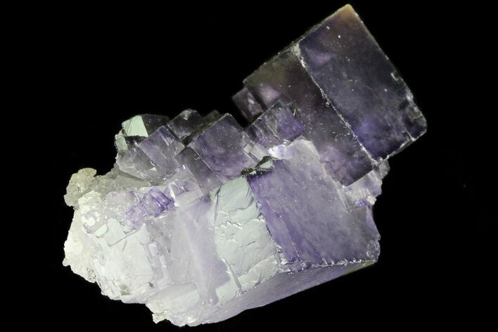 Lustrous Purple Cubic Fluorite Crystals - Morocco #80346
